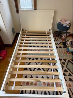 Crate and Barrell twin bed frame