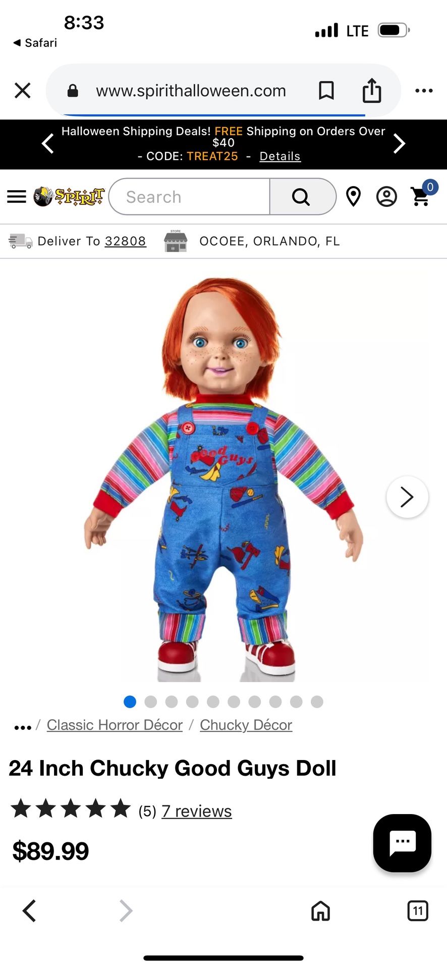 New Chucky Doll Perfect For Halloween