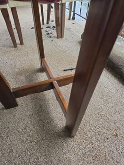 Wooden Dining  set with Upholstered Seat