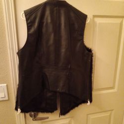 Xlarge Leather Vest With Fur 
