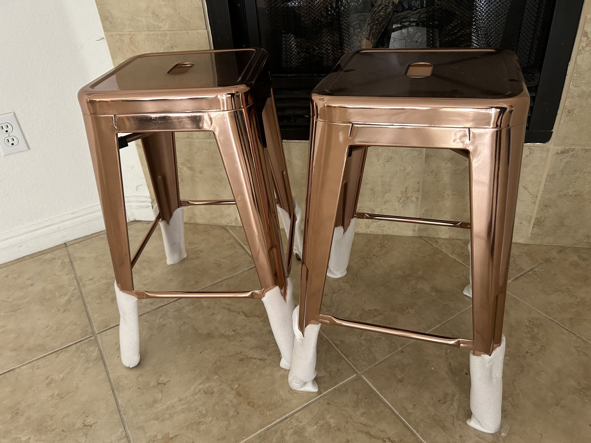 Rose Gold Stools /Home Accessories 