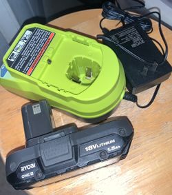 Ryobi ONE+ 18V 1.5Ah battery + charger