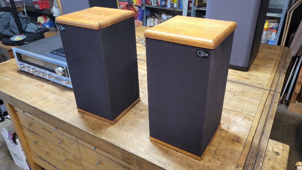 TimePiece by DCM Bookshelf Speakers – Vintage Audiophile Gems – Great Condition