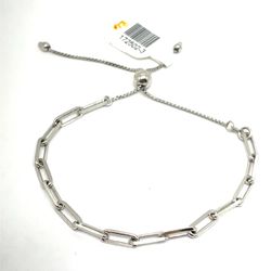 925 Sterling Silver Paper Clip Bracelet 4.40g 172502/3