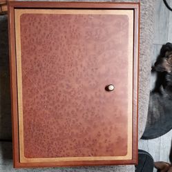 Vintage Wooden Board Game with Colored Balls and Storage Box
