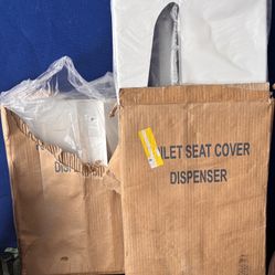 2 New  White Toilet Seat Cover Dispensers HOSPECO