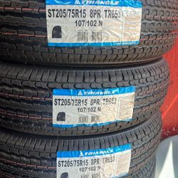 ST 205/75/15 Trailer Tires 8ply