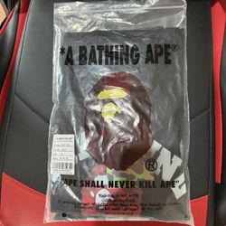 A Bathing Ape Red Ape Head Shirt(Size Medium)