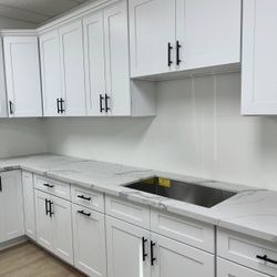 White Shaker Cabinets Birch Wood