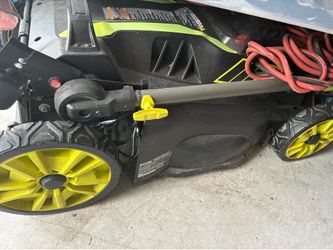 RYOBI Electric Mower / Ridgid shop vacuum