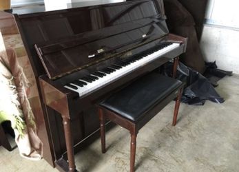 Hastings upright piano with bench
