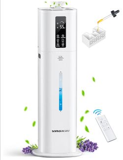 Humidifiers for Large Room, 12L Ultrasonic Cool Mist, Ideal for 1000 sq ft Homes, with 3 Mist Levels, Auto Mode, Essential Oil Diffuser, Whole House H