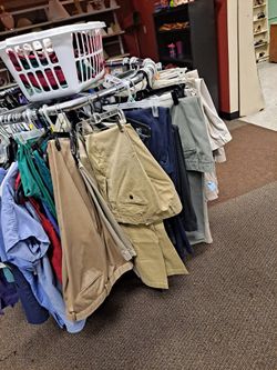 Bulk Clothing Sale by rack- 50 Pieces Of Clothing on one rack Only $40. Clothes  Hangers are an additional 25 Cents Each. for Sale in Spartanburg, SC -  OfferUp