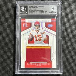 Patrick Mahomes II 2024 Panini National Treasures JERSEY MATCH 15/25 BGS 9 MINT