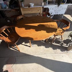 Dining table and chairs