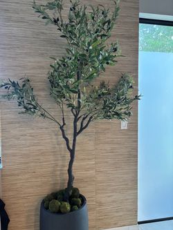 Large Artificial Olive Tree with Planter