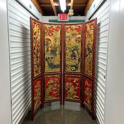RARE FIND - Antique Chinese Room Divider/Screen, BRAND NEW Hinges Included!!