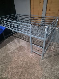 Twin size loft bed with slide