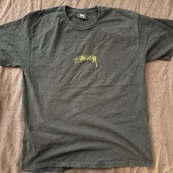 Stussy Men's Short Sleeve Black And Gold