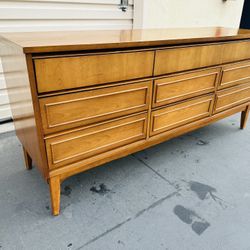 Mid Century 9 Drawer Lowboy Dresser