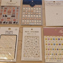 6 Pieces Nailart Stickers 
