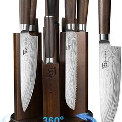 Rotating knife set for countertop