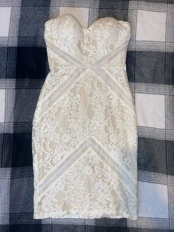 Lulus White Strapless Dress