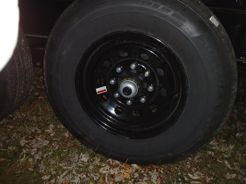 4 NEW 16"  8 Lug Trailer Wheels And Tires 10ply Load Range E 
