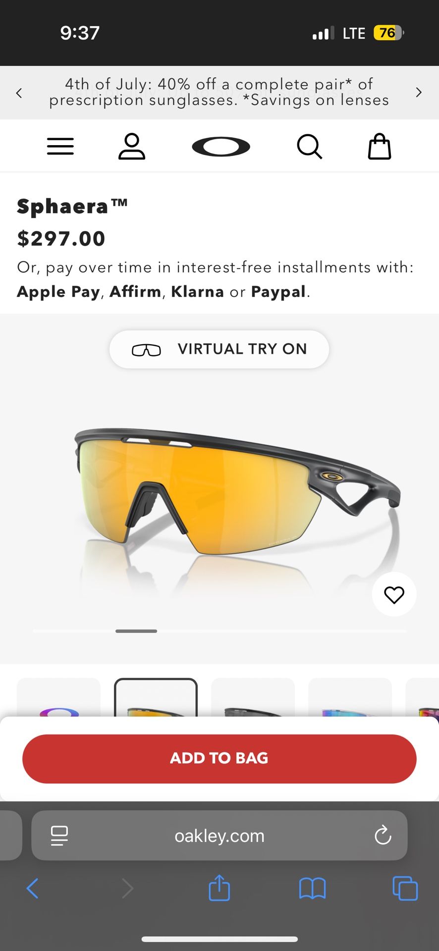“Sphaera” Oakley Men Sunglasses
