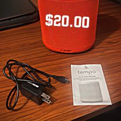 Premium Tempo Bluetooth Speaker- Vibrant Red