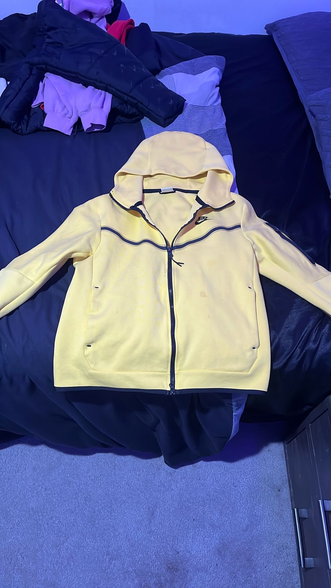 Yellow Nike tech Hoodie