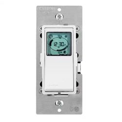 Decora 24 Hour Programmable Timer Switch for Lights/Motor Loads, Neutral Required, Single Pole or 3-Way, White VPT24-1PZ