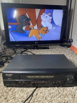Sharp VC-H800U VHS VCR Video Cassette Recorder 4 Head Hi-Fi Tested, No Remote.