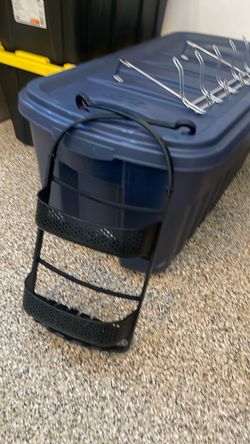 Black plastic/ rubber Wire Basket with Handle