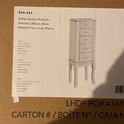 White Jewelry Armoire 
