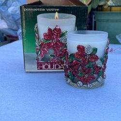 Christmas Poinsettia Votive