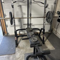 Gym Set Rockfit Squat Rack With High Cable Pulley System for Sale in Mission Viejo CA OfferUp