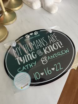 Pet Wedding Announcement Chalkboard