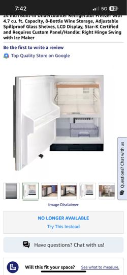 24-Inch Built-In Undercounter Refrigerator Freezer