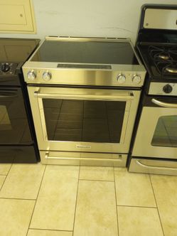 Fridge aire slide inn stove stainless steel