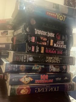 boxes full of VHS and the dvd thing to put in