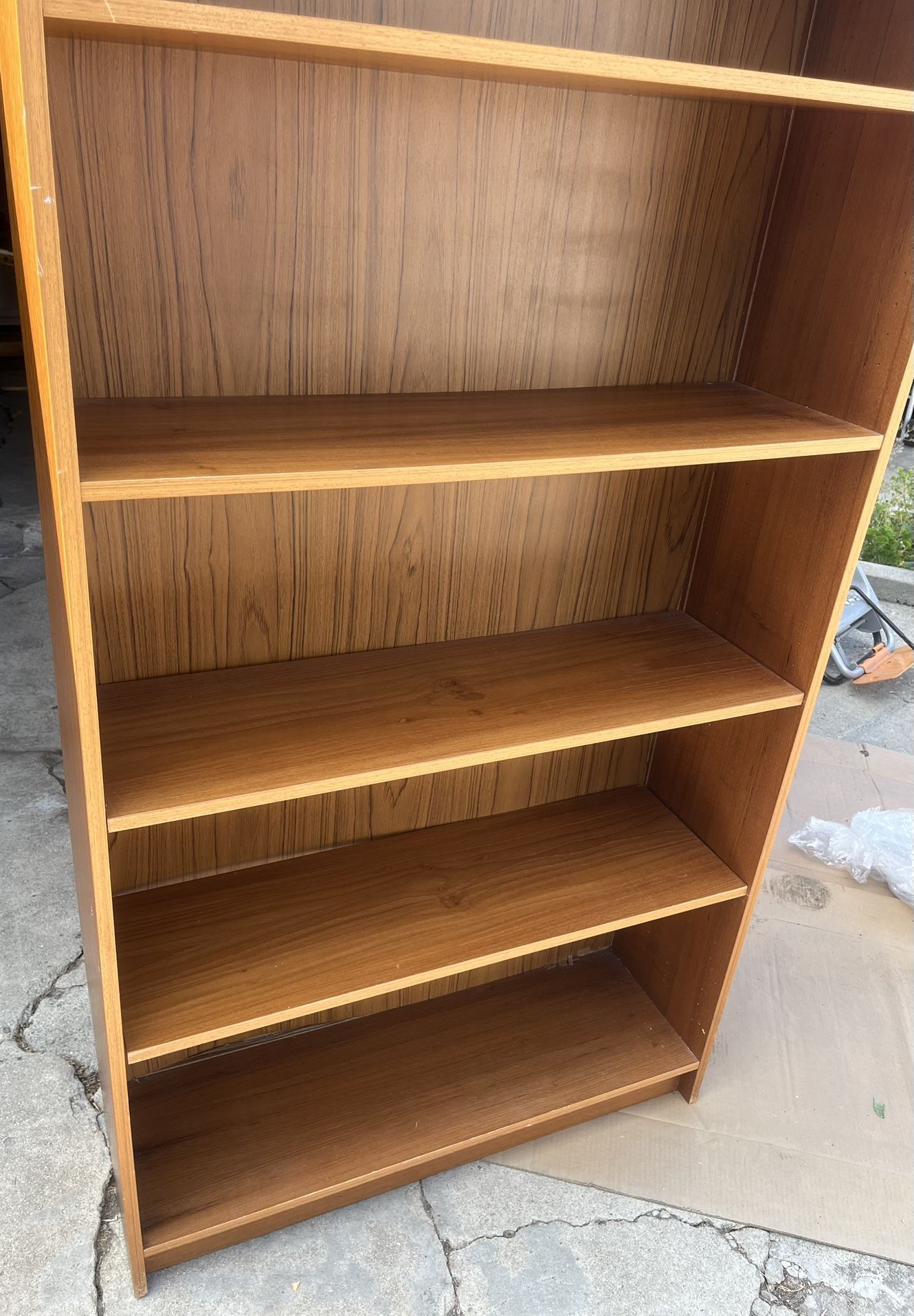 Pair of Vintage Mid Century Danish Teak Bookcase Bookshelves