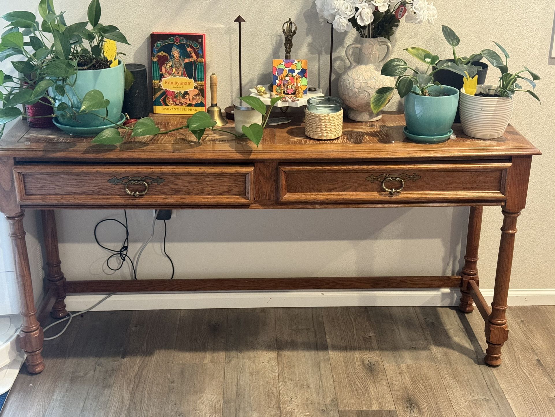 Hallway Table/ Console, Brown