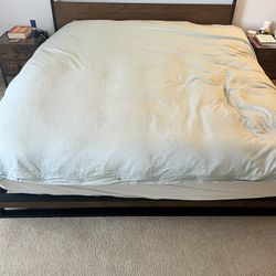 King Size Headboard And Bed Frame Like New!