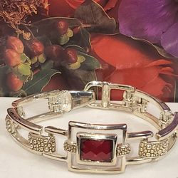 VINTAGE STERLING SILVER BRACELET, 7.5"INCHES
