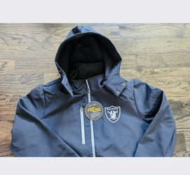 Mens Las Vegas Raiders Soft Shell Sideline Hooded Jacket Fleece