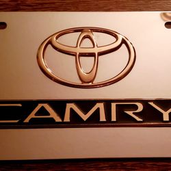 OFFICIALLY LICENSED STAINLESS STEEL CAMRY LICENSE PLATE 
