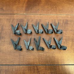 10 Vintage Metal Alligator Teeth Christmas Light Clips USA C6 C-6 C7 C-7