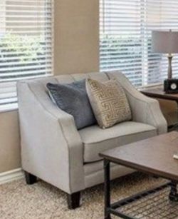 Light Gray Upholstered Accent Chair