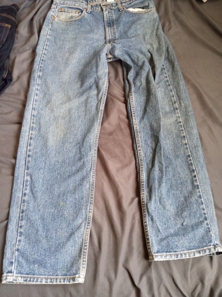 Vintage Levi's 554 Jeans Mens Size 34 × 32 Made In the USA Denim 90s